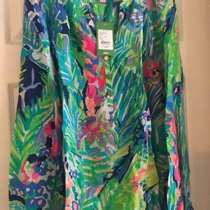 Lilly Pulitzer Elsa Silk Blouse.